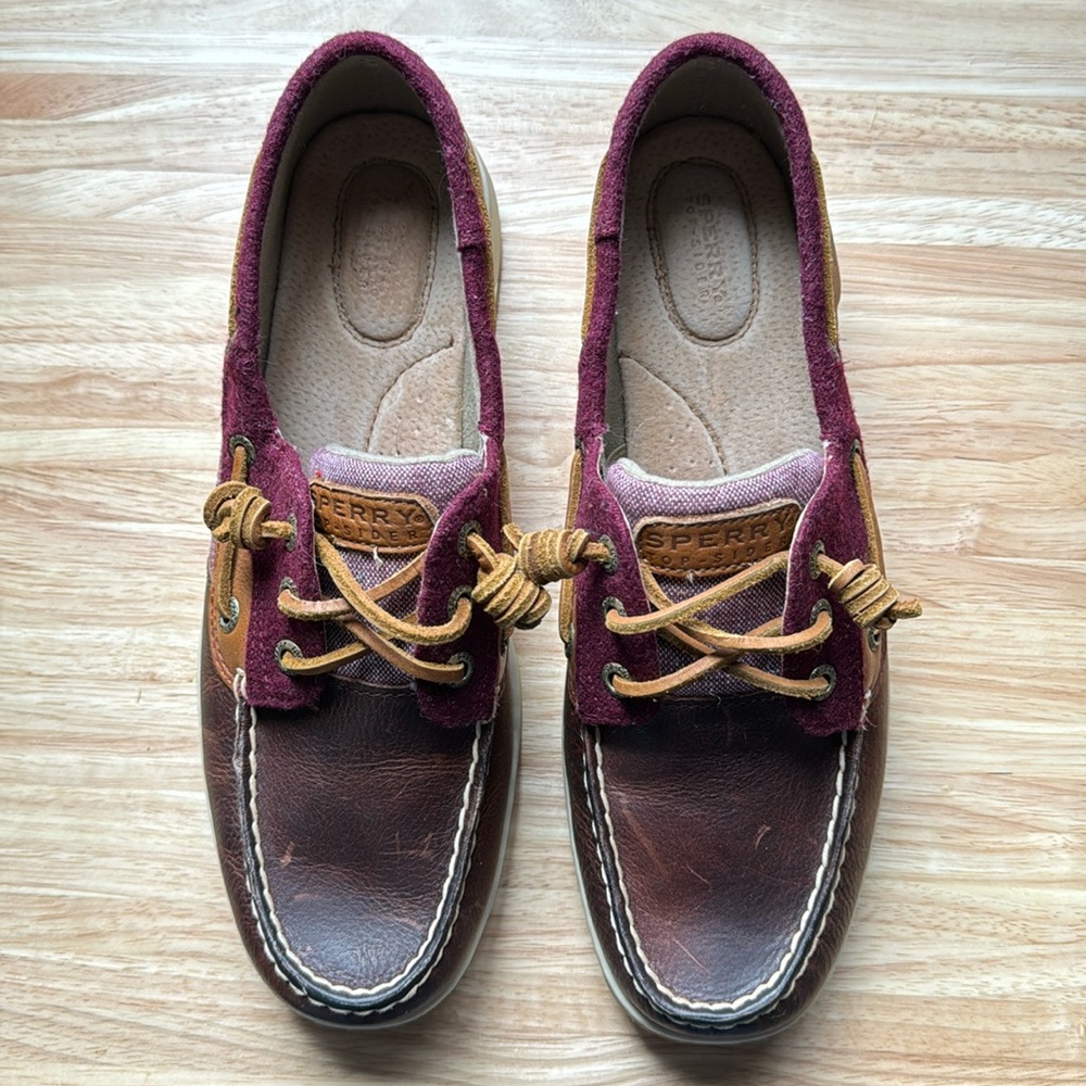 Sperry Women's Two-Tone Loafers - Brown and Burgundy